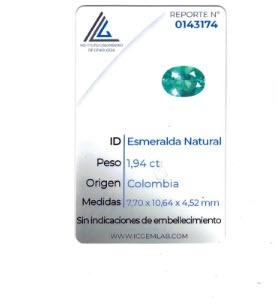 1.94 Ct. Emerald from Colombia
