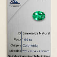 1.94 Ct. Emerald from Colombia Scan Report
