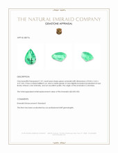 1.01 Ct. Emerald from Colombia Appraisal