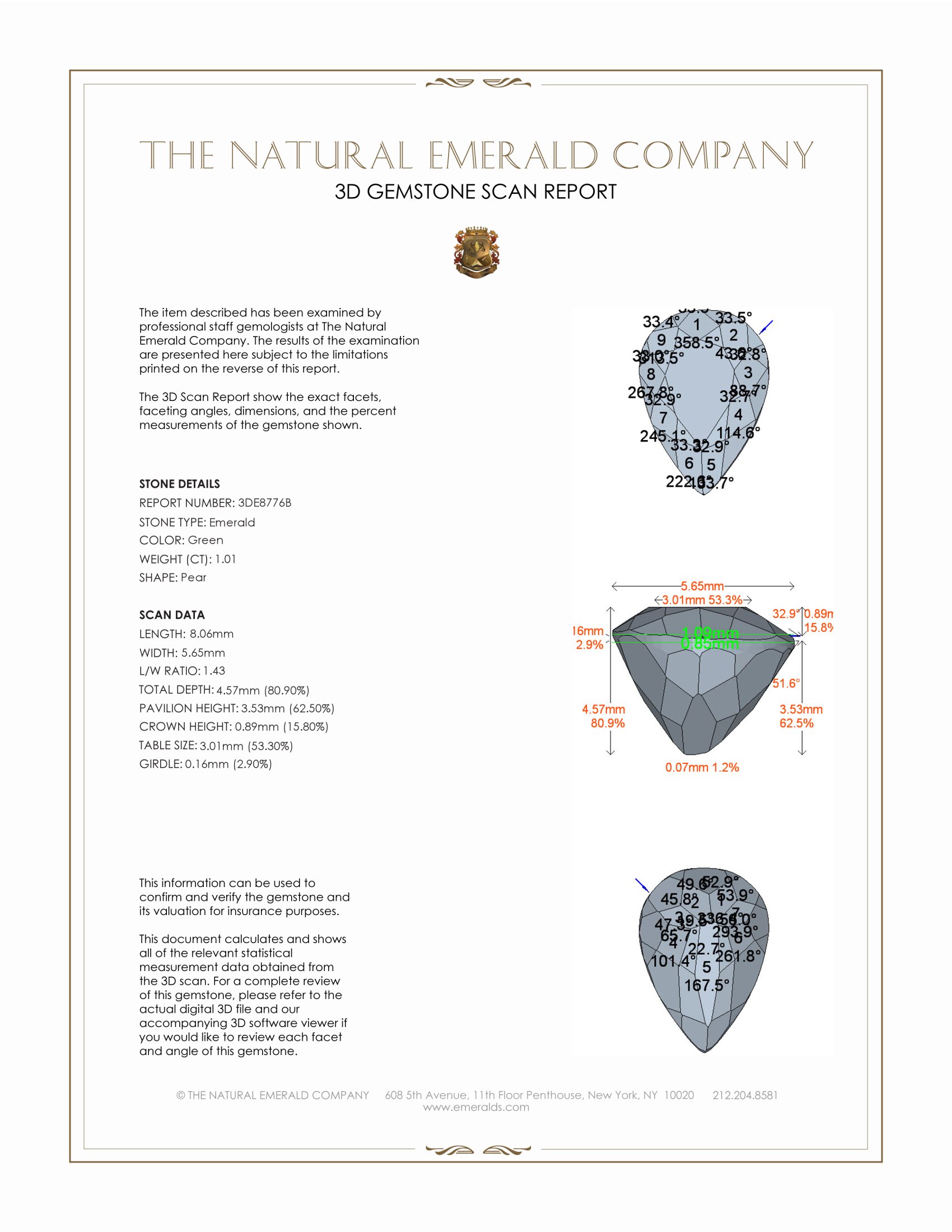 1.01 Ct. Emerald from Colombia