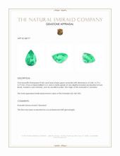 0.68 Ct. Emerald from Colombia Appraisal