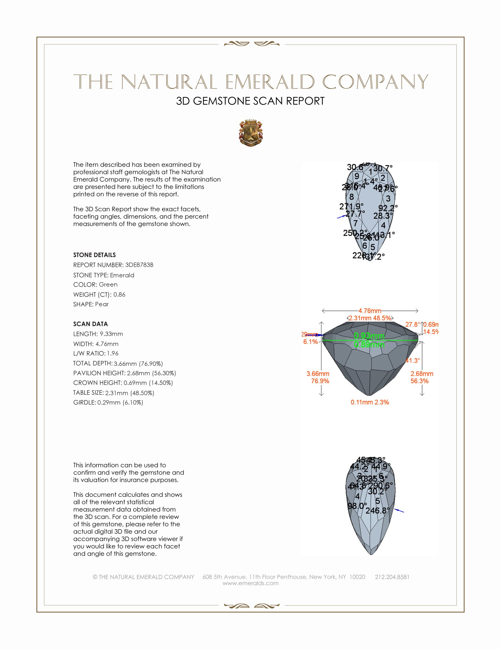 0.86 Ct. Emerald from Colombia