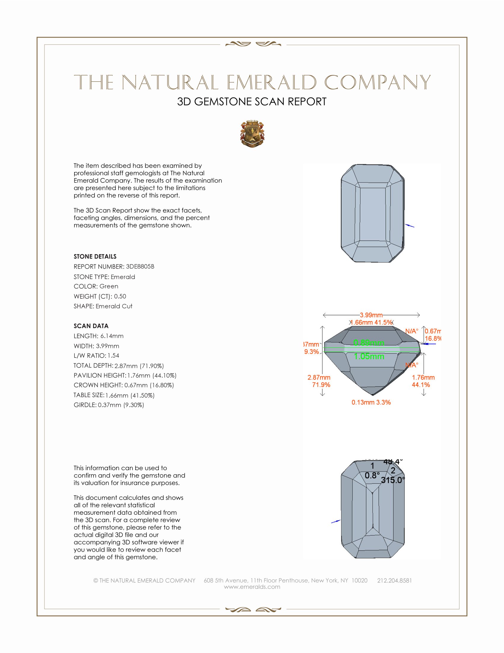 0.50 Ct. Emerald from Afghanistan
