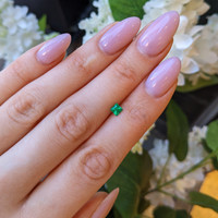 0.35 Ct. Emerald from Afghanistan Life Style