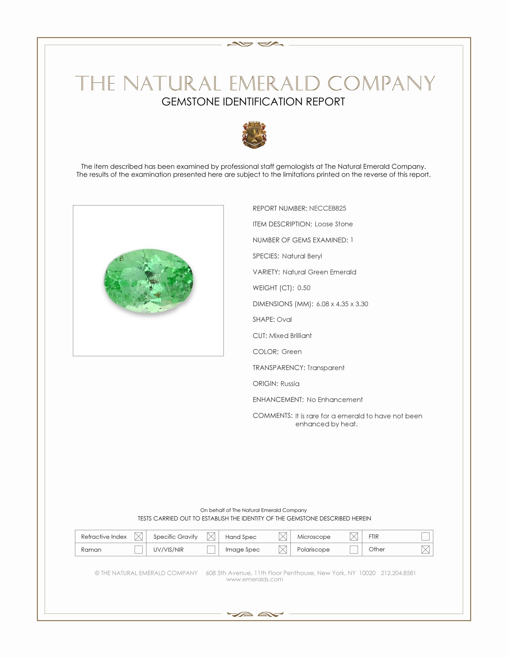 0.50 Ct. Emerald from Russia