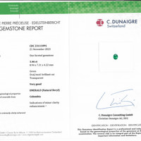 1.46 Ct. Emerald from Colombia Scan Report