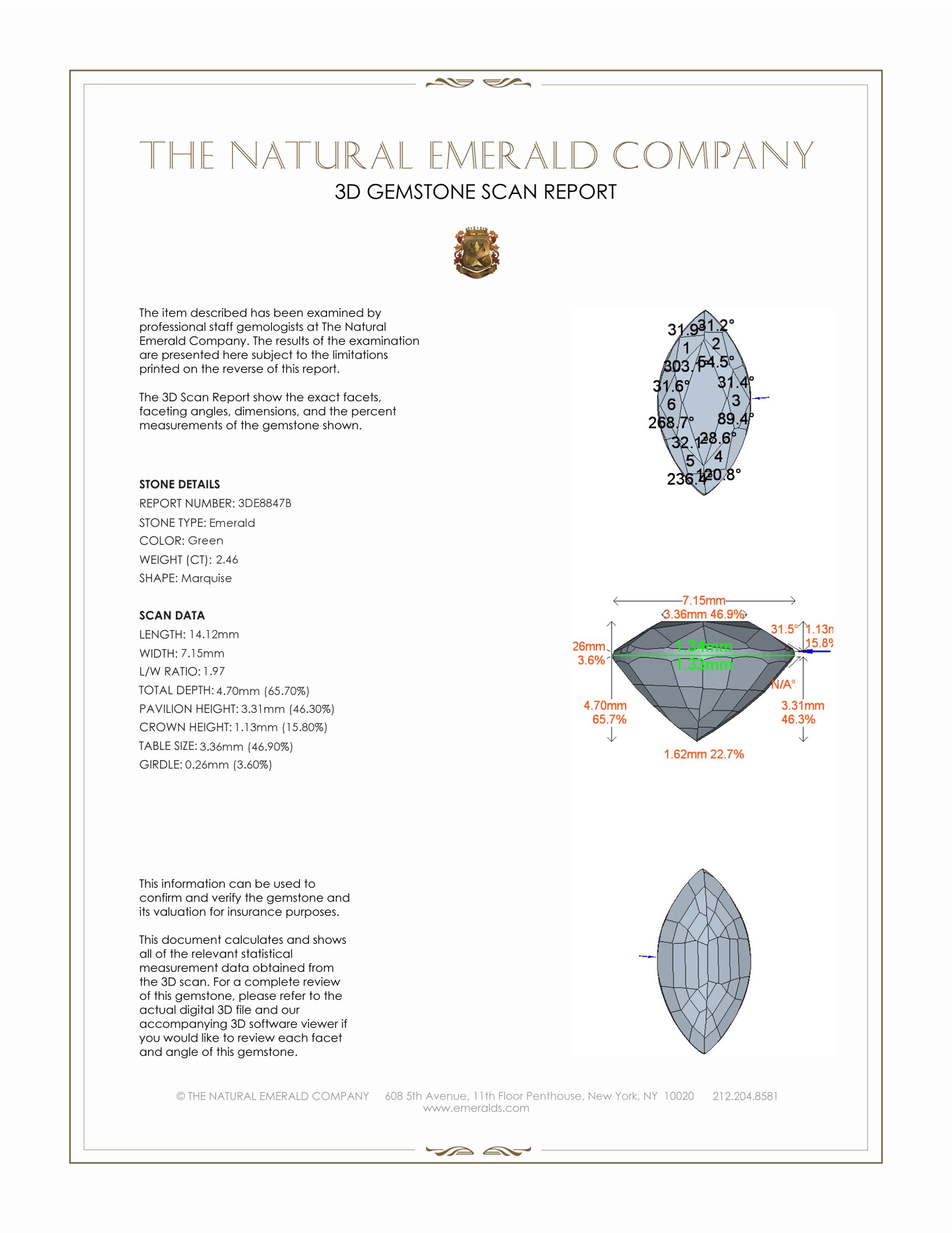 2.46 Ct. Emerald from Zambia