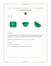 1.01 Ct. Emerald from Colombia Appraisal