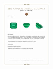 1.01 Ct. Emerald from Colombia Appraisal