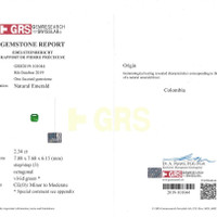 2.34 Ct. Emerald from Colombia Scan Report