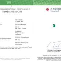 2.26 Ct. Emerald from Colombia - Muzo Scan Report