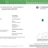 2.26 Ct. Emerald from Colombia - Muzo Scan Report