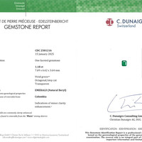 1.18 Ct. Emerald from Colombia - Muzo Scan Report