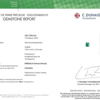 1.18 Ct. Emerald from Colombia - Muzo Scan Report