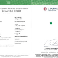1.74 Ct. Emerald from Colombia Scan Report