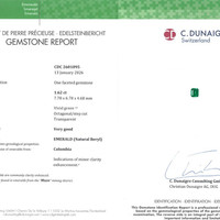 1.62 Ct. Emerald from Colombia - Muzo Scan Report