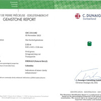 2.32 Ct. Emerald from Colombia Scan Report