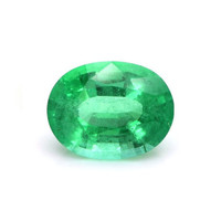 Pave Emerald Ring 2.81 Ct., 18K White Gold Combination Stone