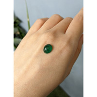 3.05 Ct. Cabochon Emerald from Zambia Life Style