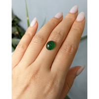 3.05 Ct. Cabochon Emerald from Zambia Life Style