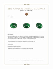 3.53 Ct. Cabochon Emerald from Zambia Appraisal