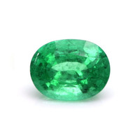 Three Stone Emerald Ring 1.98 Ct., 18K Yellow Gold Combination Stone