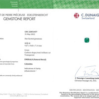 4.32 Ct. Emerald from Colombia Scan Report