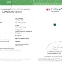 1.75 Ct. Emerald from Colombia - Muzo Scan Report