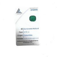 3.79 Ct. Emerald from Colombia Scan Report