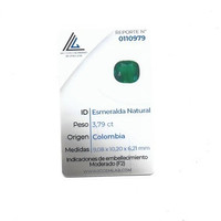 3.79 Ct. Emerald from Colombia Scan Report