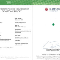 1.44 Ct. Emerald from Colombia Scan Report