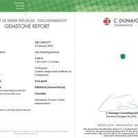 1.44 Ct. Emerald from Colombia Scan Report