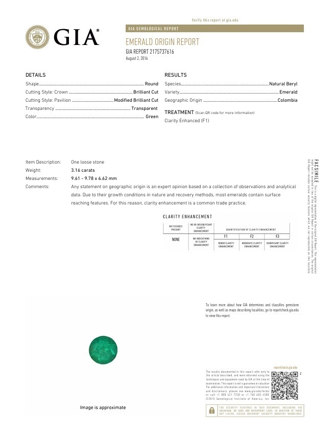 3.16 Ct. Emerald from Colombia