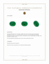4.90 Ct. GRN Cabochon Emerald from Colombia - Muzo Appraisal