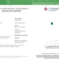 1.16 Ct. Emerald from Colombia - Muzo Scan Report
