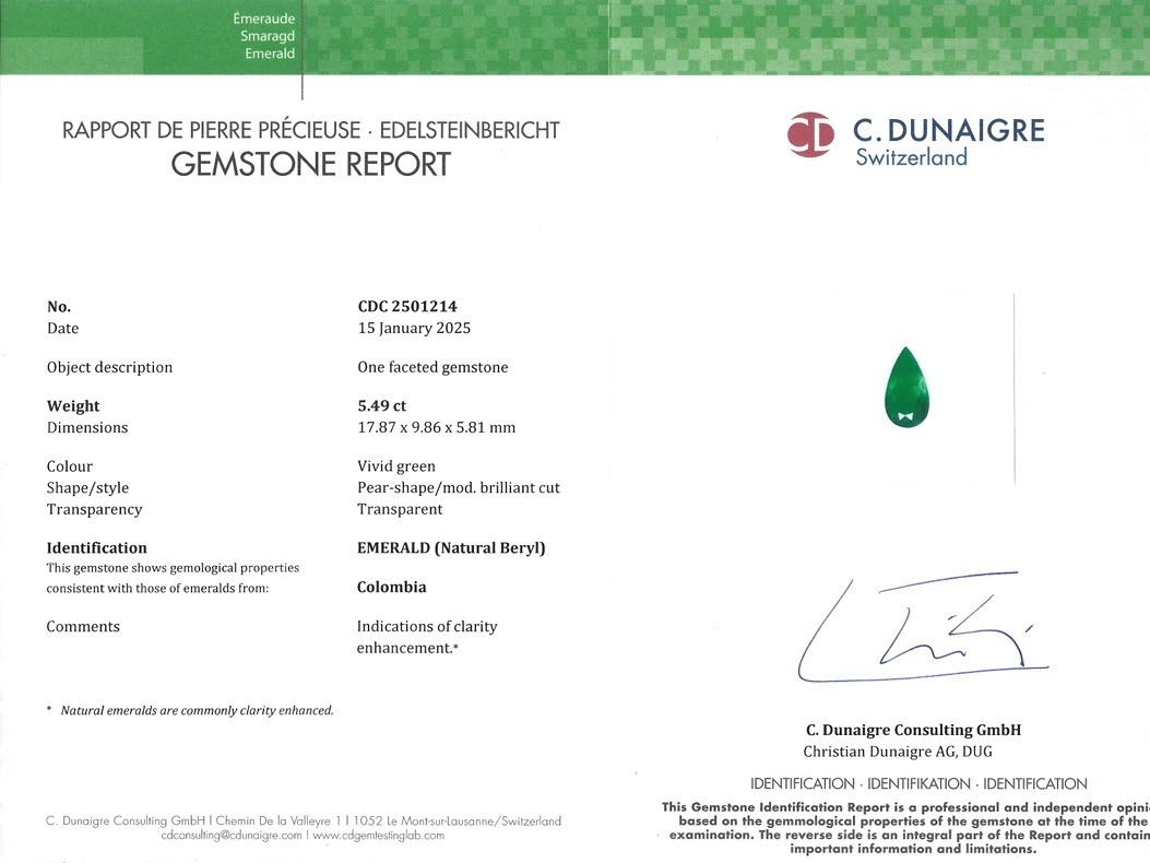 5.49 Ct. Emerald from Colombia