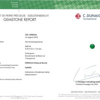 3.67 Ct. Emerald from Zambia Scan Report