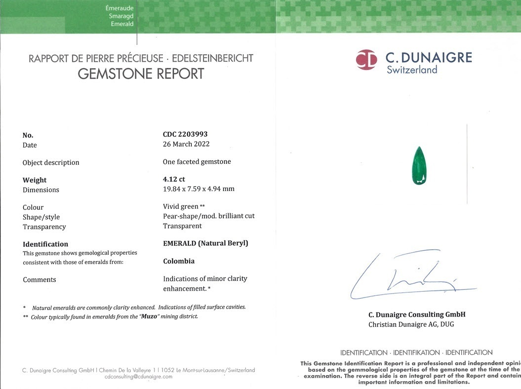 4.12 Ct. Emerald from Colombia - Muzo