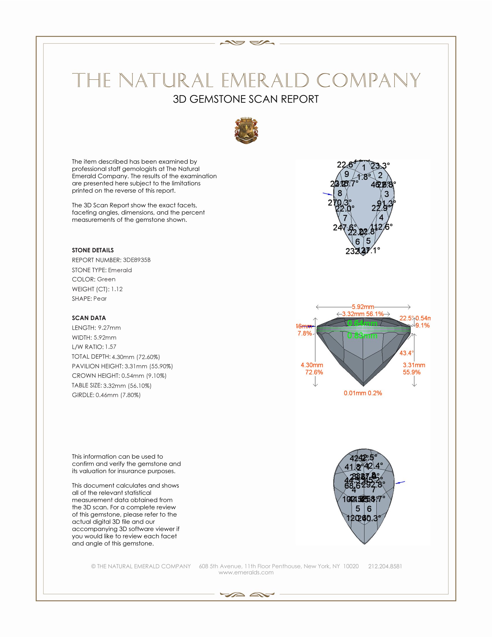 1.12 Ct. Emerald from Colombia