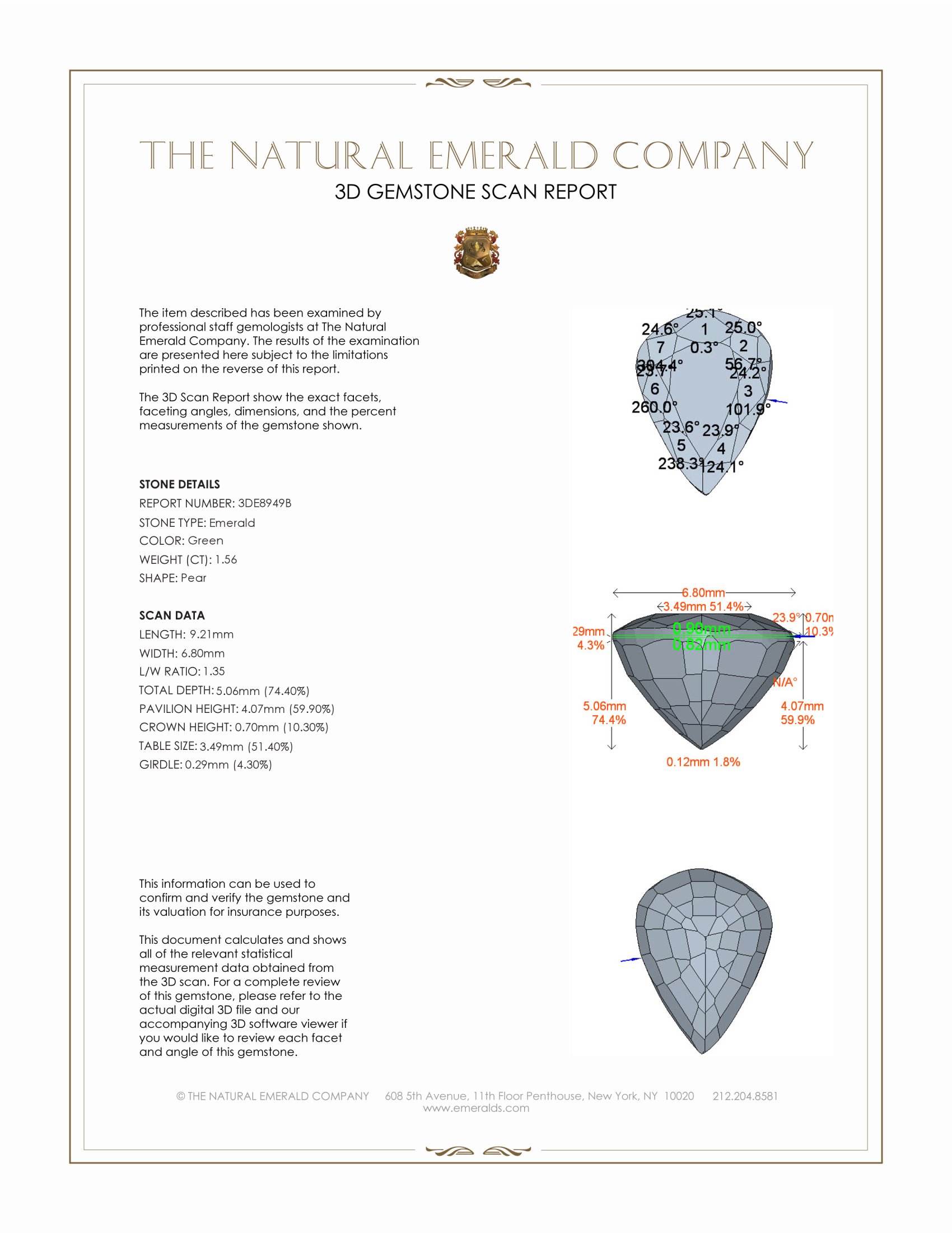 1.56 Ct. Emerald from Zambia