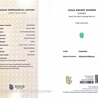 3.96 Ct. Emerald from Colombia Scan Report