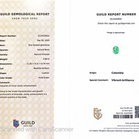 3.96 Ct. Emerald from Colombia Scan Report
