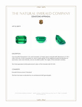 1.06 Ct. Emerald from Zambia Appraisal