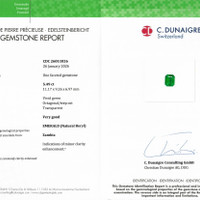 5.49 Ct. Emerald from Zambia Scan Report