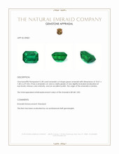 3.38 Ct. Emerald from Zambia Appraisal