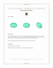 1.02 Ct. Cabochon Emerald from Russia Appraisal