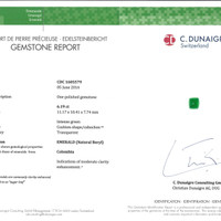 6.19 Ct. Cabochon Emerald from Colombia Scan Report