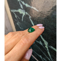 6.19 Ct. Cabochon Emerald from Colombia Life Style