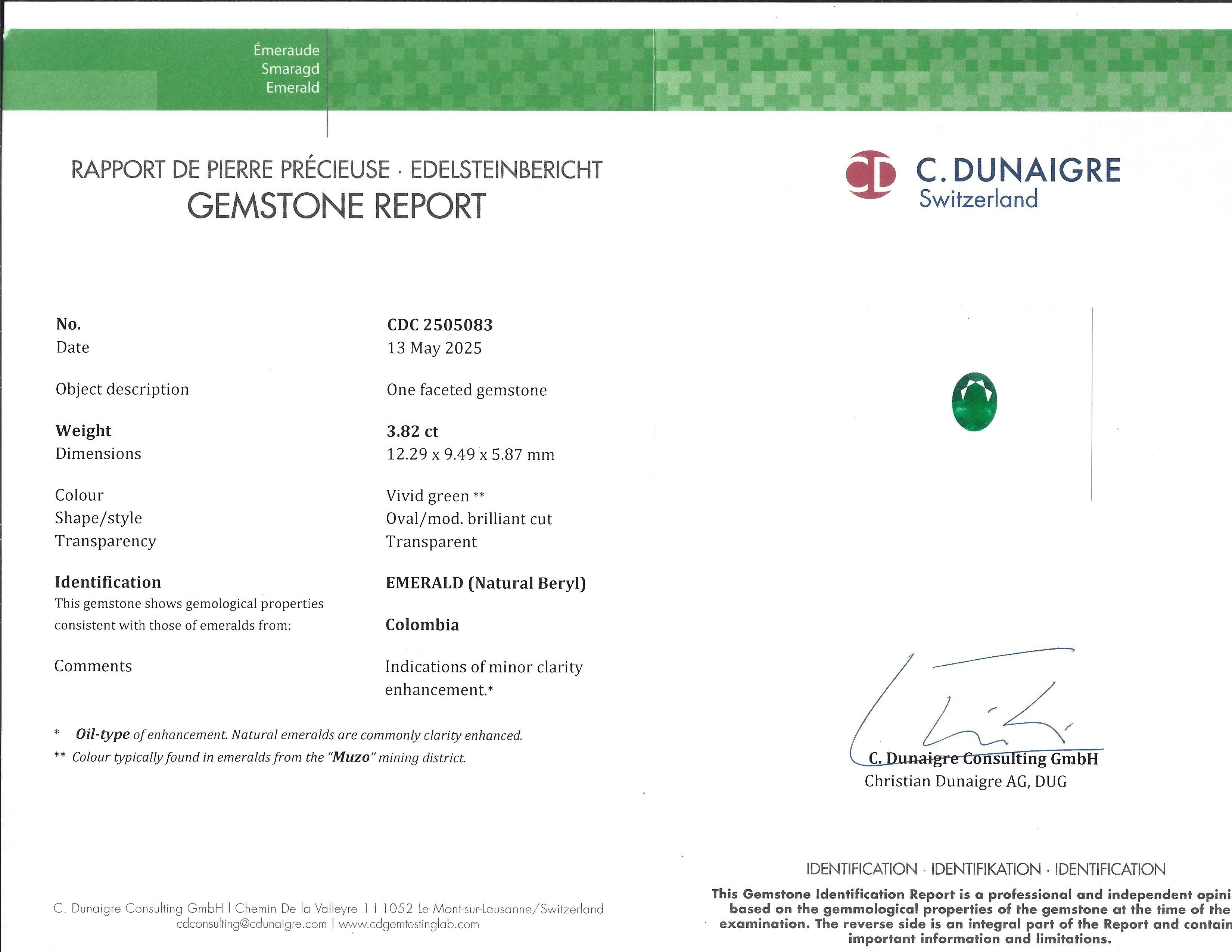 3.82 Ct. Emerald from Colombia - Muzo