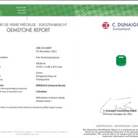 13.21 Ct. Emerald from Colombia Scan Report
